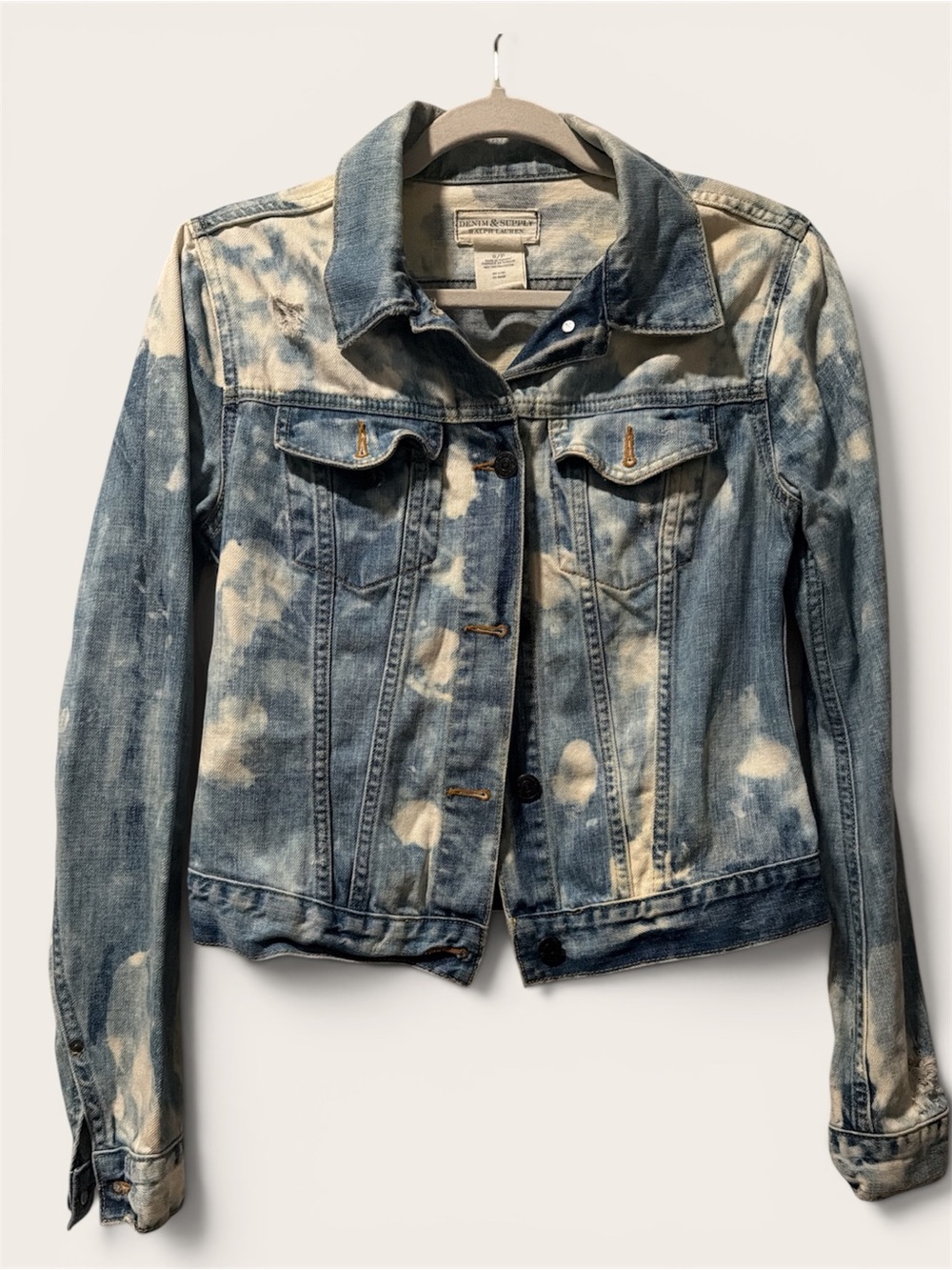 Denim & Supply Ralph Lauren Bleached Light Blue Denim Jacket